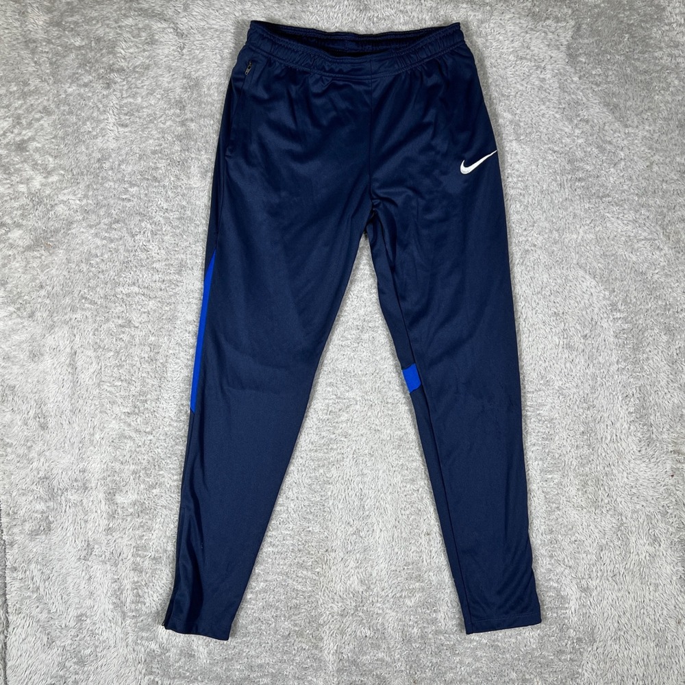 Nike Dri-FIT Mens Navy Blue Soccer Training Pants Tapered Joggers Medium